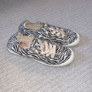 Roxy Zebra Print Slip on Sneakers